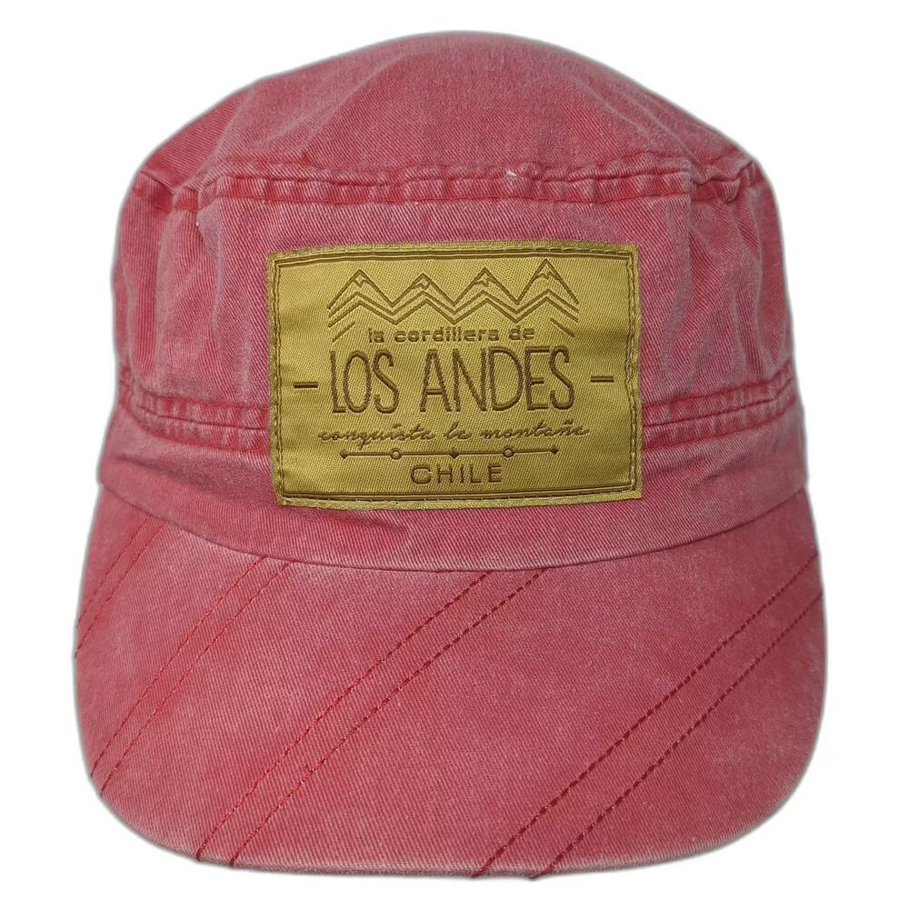 Morpho Army Cap Red Gold OS Los Andes Chile Mountain Patch Embroidered Hat